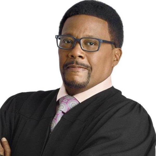 Judge Greg Mathis in black judicial robe